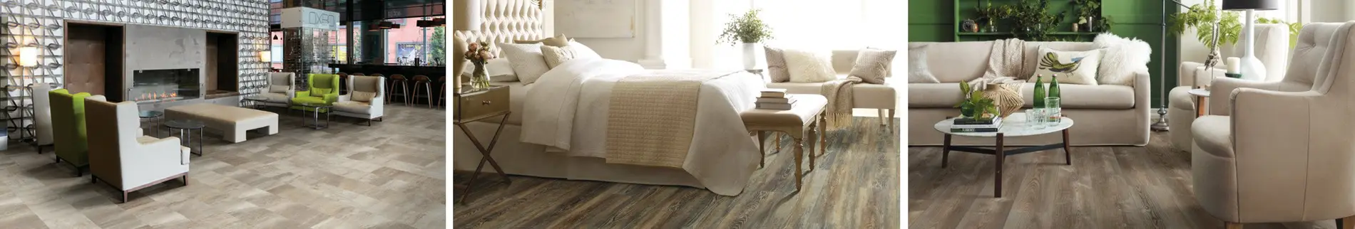 Waterproof flooring room scenes